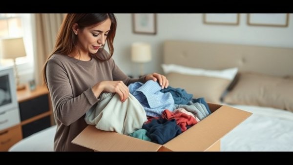 Organizing clothes: declutter before spring with a neat sorting process.