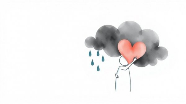 Watercolor illustration of emotional figures representing coping strategies.