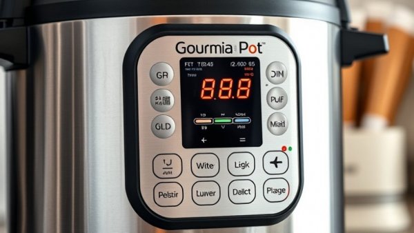 Gourmia pressure cooker recall, detailed close-up of cooker display.