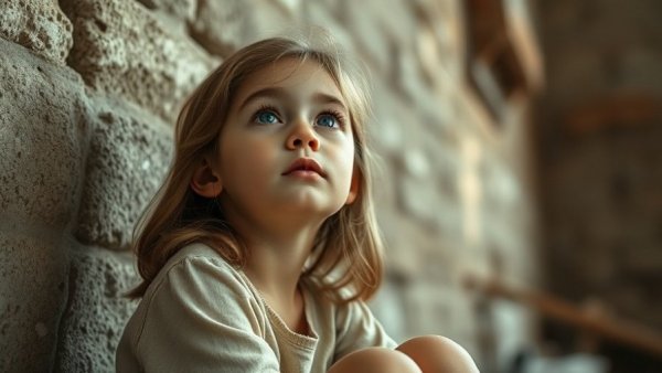 Child pondering, sitting in thought, relating to Sensory Processing Disorder in Children.