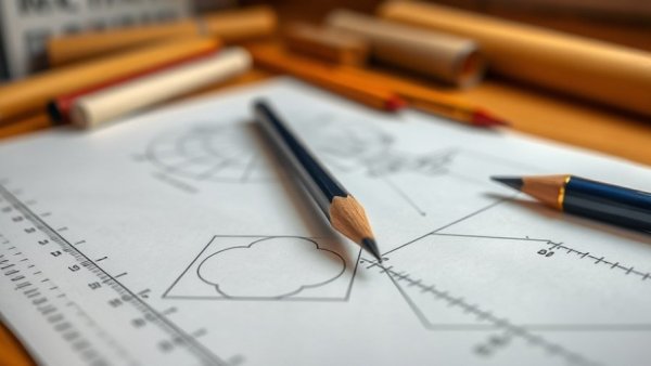 Close-up of pencil on graph paper for maximizing plywood usage.