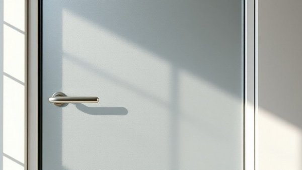 Modern frosted glass door with metallic handle, how to clean frosted glass