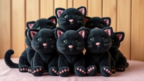 Home shoppers prefer Blackcat Exchange plush toys in cozy setting.
