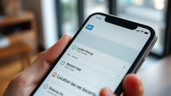 Digital spring cleaning concept with smartphone location settings.