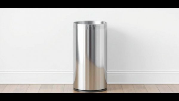 Sleek stainless steel trash can for how to deep clean a smelly trash can.