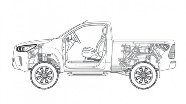 Toyota PHEV pickup design schematic from patent illustration.