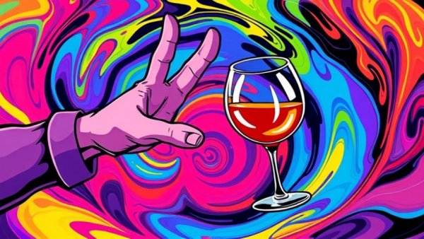 Vibrant illustration of Dry January decision on brain health