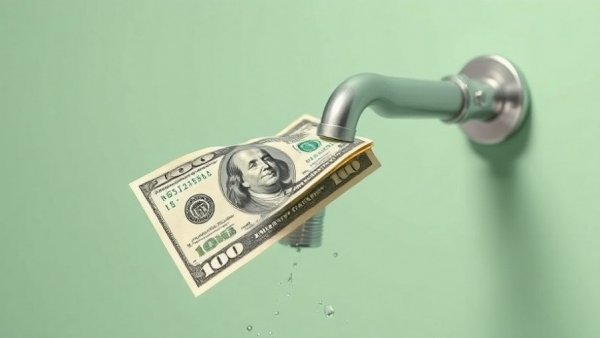Faucet flowing with dollar bills symbolizing average water bill by state