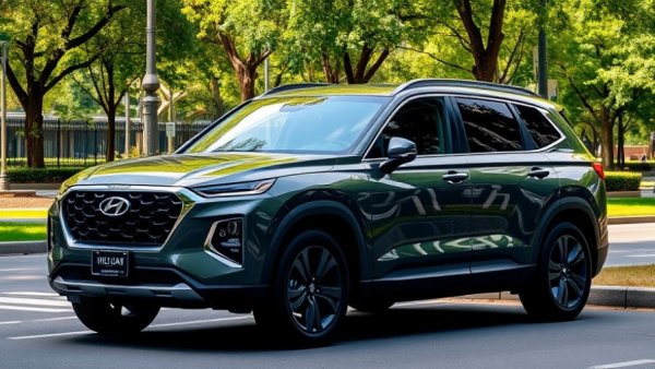 Hyundai Palisade SUV parked in urban area amid recall news.