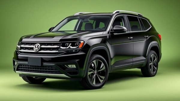 sleek black Volkswagen Atlas 2027 updates in studio
