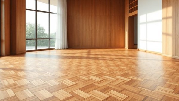 Beautiful herringbone floor installation