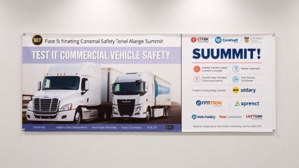 Banner for 2026 Commercial Vehicle Safety Summit with logos and vehicle test images.