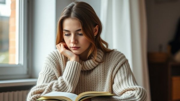 Teen girl focusing on SMART goals in a cozy setting.