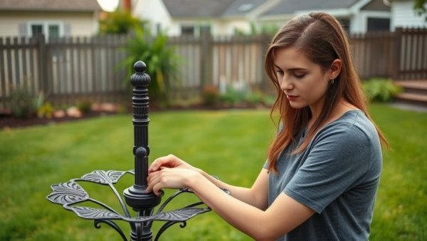 Best selling birdbath assembly in a vibrant backyard setting.