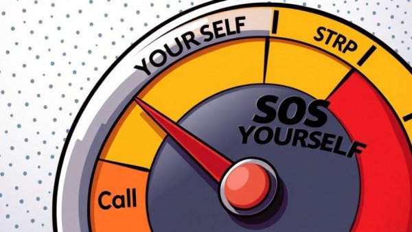 Colorful gauge illustration for problem-solving urgency related to shower drain smell.