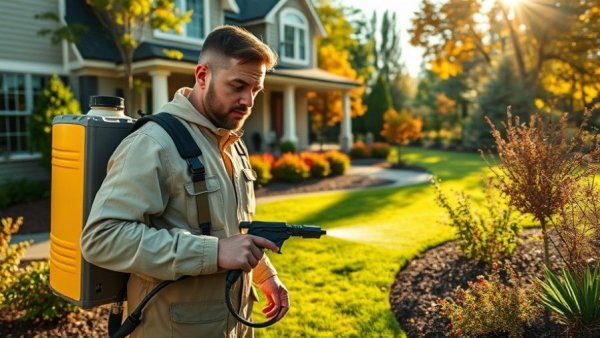 Effective pest management in a suburban garden setting