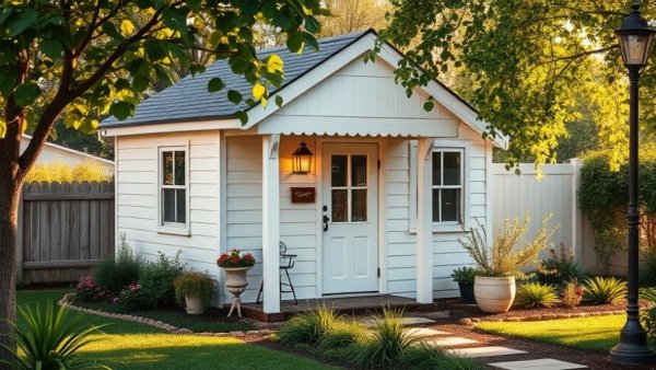 Charming small white cottage perfect for downsizing your home.