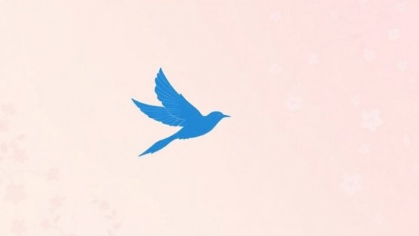 Symbolic blue bird silhouette against a pastel backdrop representing mindfulness and democracy.