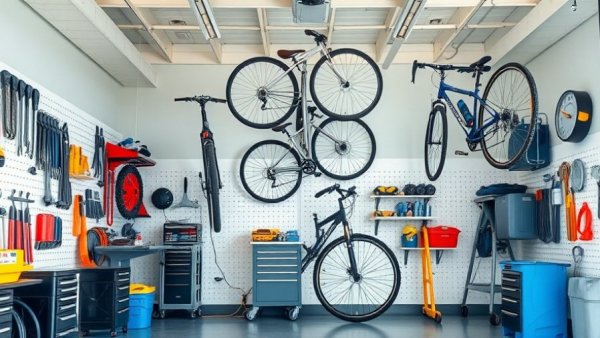 Tidy garage interior emphasizing how to stop musty smells.