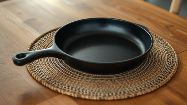 Rustic frying pan on a table symbolizing home maintenance costs.