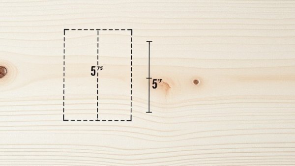 Schematic diagram of wood plank measurements for bluebird house construction.