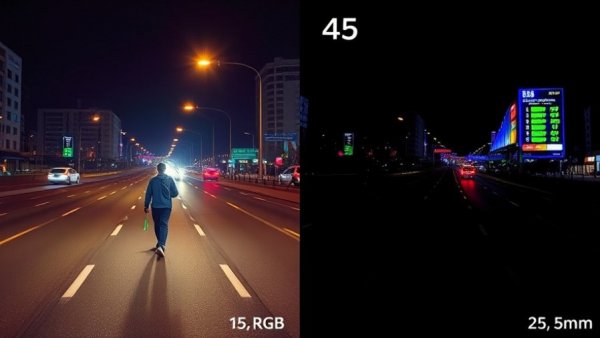 Thermal imaging and RGB comparison for phantom braking technology.