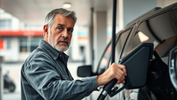 Gas tax freeze implications for drivers - man fueling truck.