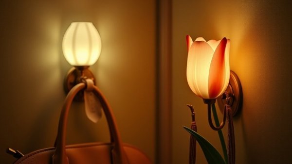 Stylish handbag hook and tulip lamp, luxury items under $25.