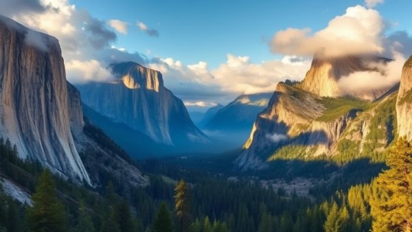 Scenic Yosemite Valley view highlighting El Capitan.