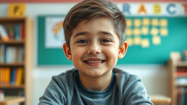 Confident young boy in a classroom, Steps After Your Child Is Diagnosed With Autism.