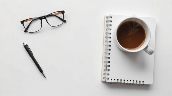 Ebook cover with glasses, pen, coffee; Honey Tallow Balm Benefits.