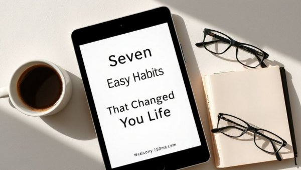 Lifestyle ebook cover with habits and coffee, health benefits of minerals.