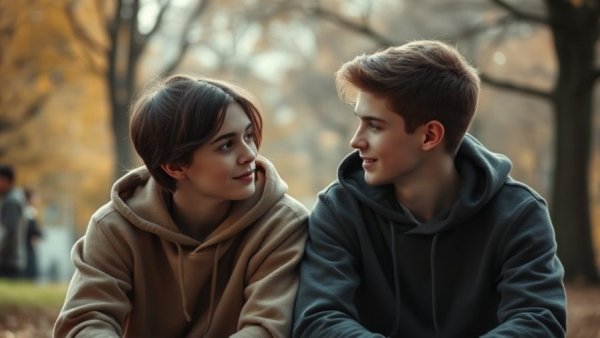 Teenagers talking outside, illustrating handling conflict as a teen
