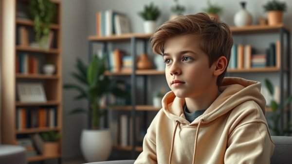 Teen in therapy session discussing age to start therapy.