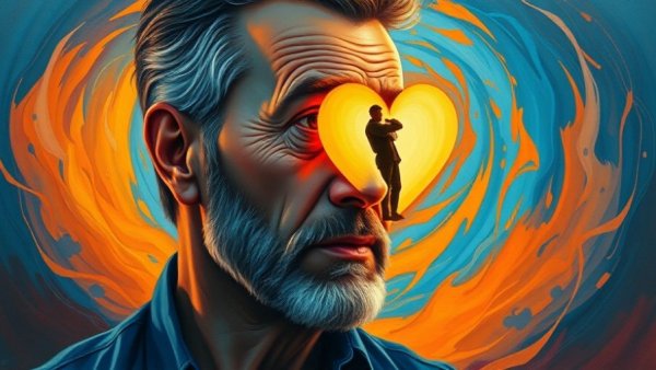 Symbolic abstract art showing connection; the people we love live on in us.