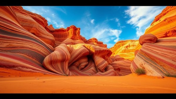Vibrant rock formations under a clear sky, travel and experiences for kids.