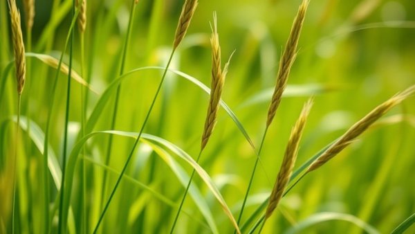 Lush green sweetgrass in a natural setting for Sweetgrass Herbalism Kitchen Medicine