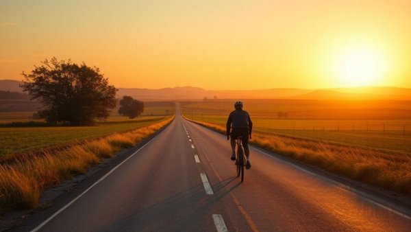 Build resilience through mindfulness: Peaceful cycling at sunset