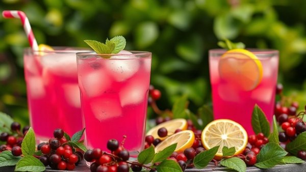 Refreshing pink drinks with schisandra berries and lime garnish highlight benefits and uses.