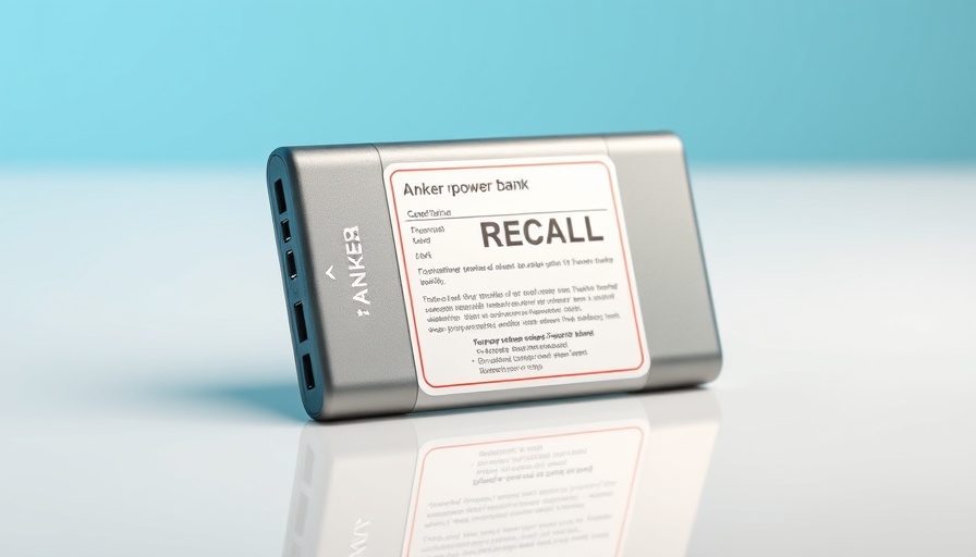Anker power bank recall notice on modern surface