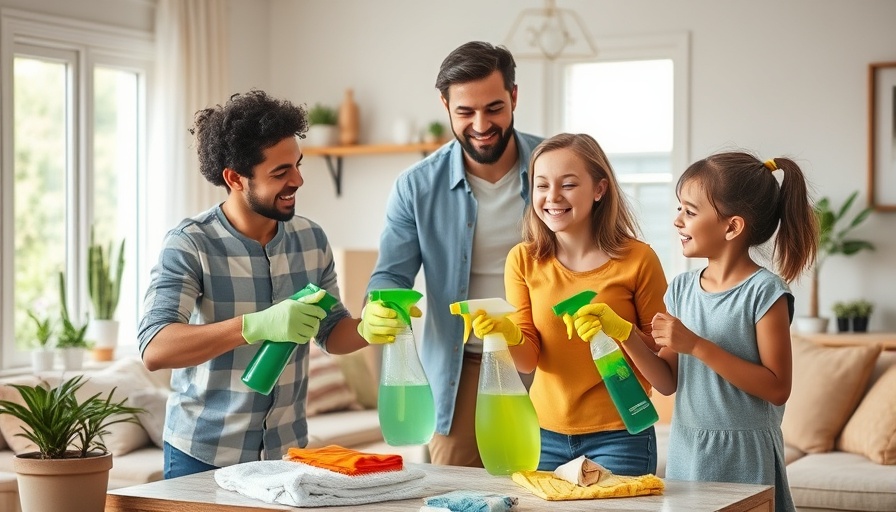 Family cleaning in Toronto with green products.