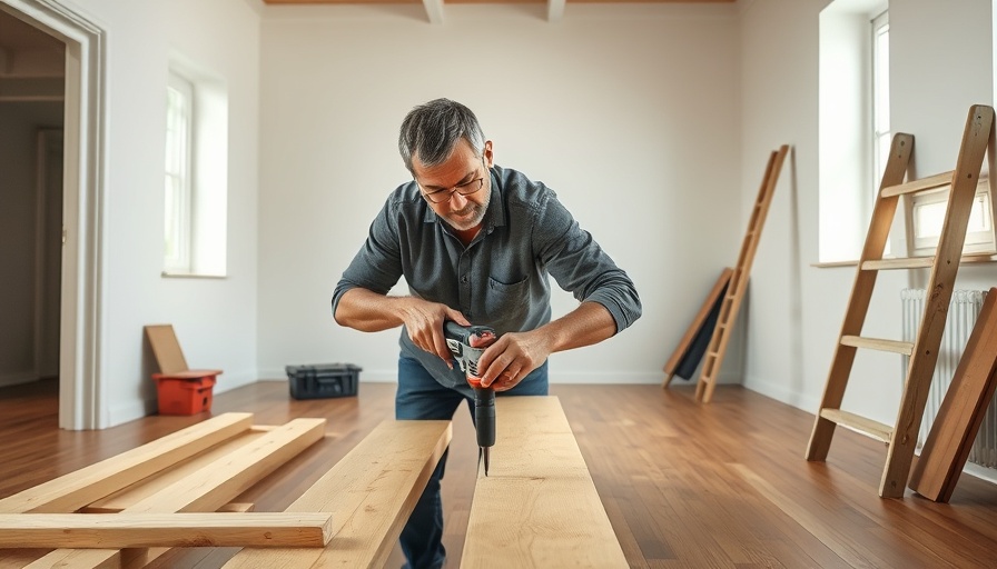 Man performing budget-friendly home improvements with a drill.
