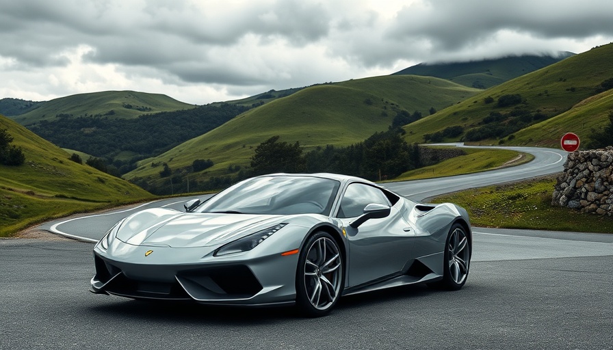 Sleek modern sports car parked on a winding road, affordable performance cars.