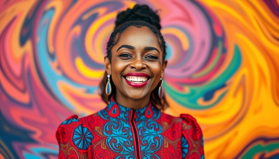 Joyful expression of self-love through dressing in vibrant colors.
