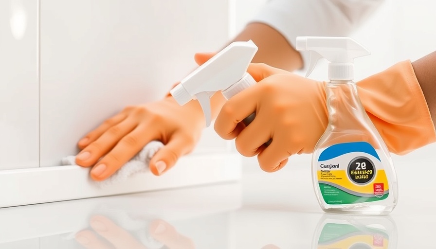 Home cleaning: Person and cartoon character cleaning surface.
