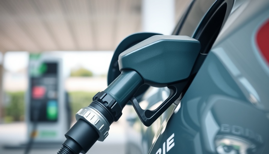 Fueling car at pump, ideal for lower gas prices summer road trips.