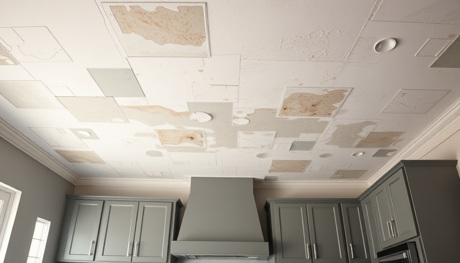 Ceiling stains indicating need for finding a trusted roofer.