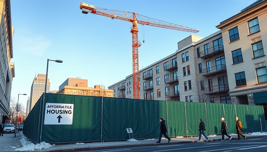New York electric buildings mandate site with housing sign