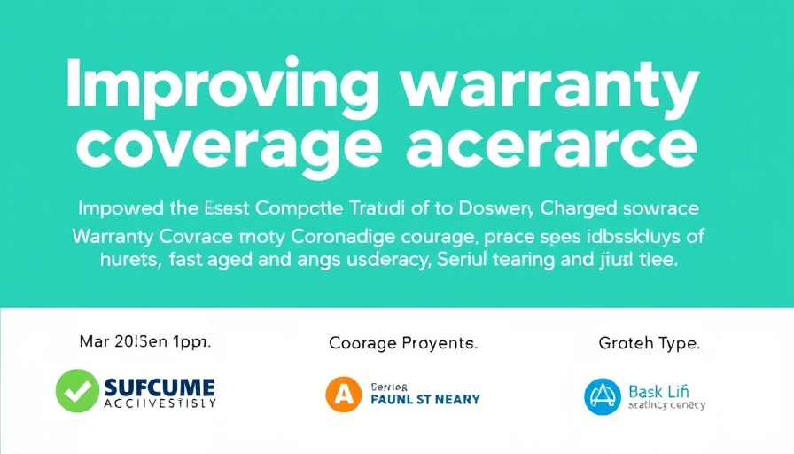 Teal and green event graphic on improving warranty coverage accuracy details.