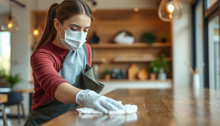 Professional cleaning services in Hamilton, woman cleaning wooden surface.